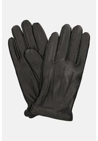 Lancerto - Rękawiczki Czarne Skórzane Touch. Kolor: czarny. Materiał: skóra. Sezon: zima. Styl: elegancki
