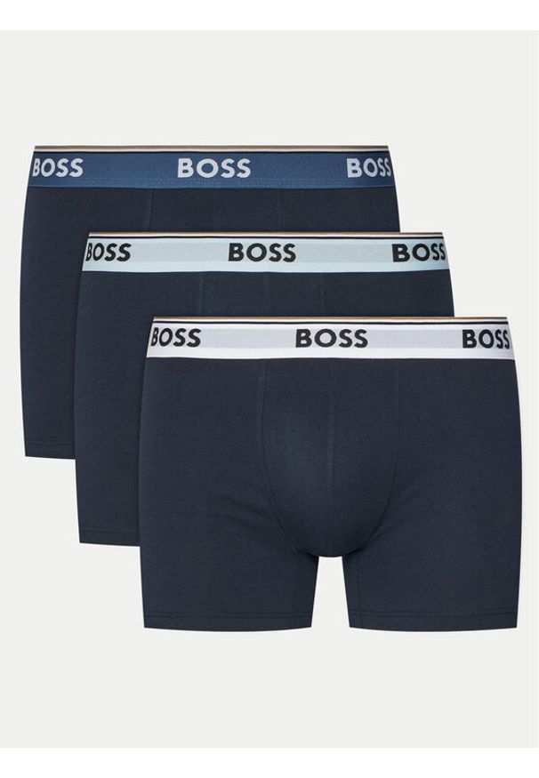 BOSS Komplet 3 par bokserek 50531691 Granatowy. Kolor: niebieski. Materiał: bawełna