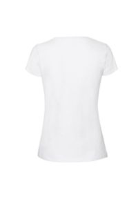 FRUIT OF THE LOOM - Koszulka Damska Iconic 195 Premium Ringspun Cotton T-shirt. Kolor: biały. Sport: turystyka piesza