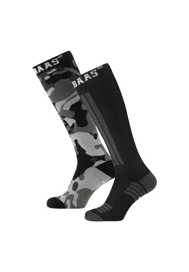 POEDERBAAS - Skarpety narciarskie męskie Poederbaas 2 pary. Kolor: czarny. Materiał: poliamid, wełna, akryl, elastan. Sport: narciarstwo