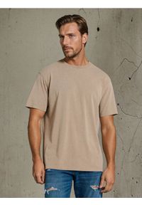 Sinsay - Bawełniana koszulka z efektem sprania - zielony. Kolor: zielony. Materiał: bawełna