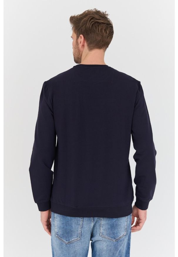 Guess - GUESS Granatowa bluza Audley. Kolor: niebieski