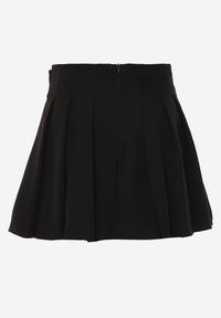 Renee - Czarna Kopertowa Spódnica Mini w Stylu Cargo z Paskami Eire. Kolor: czarny #7