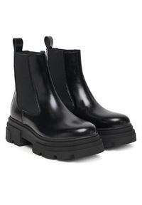 TOMMY HILFIGER - Tommy Hilfiger Sztyblety Shiny FW0FW09042 Czarny. Kolor: czarny. Materiał: skóra #4