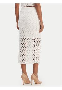 Fracomina Spódnica midi FR26SG4008K488R6 Écru Slim Fit. Materiał: bawełna #4