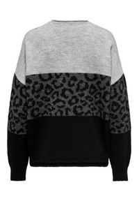 only - ONLY Sweter Jade 15294969 Szary Regular Fit. Kolor: szary. Materiał: syntetyk #4