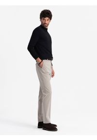 Ombre Clothing - Męski półgolf dzianinowy z wiskozą – czarny V1. Okazja: na co dzień. Kolor: czarny. Materiał: wiskoza, dzianina. Wzór: gładki, jednolity. Styl: klasyczny, casual, elegancki #5