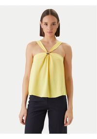 Morgan Bluzka 261-OGALAN Żółty Regular Fit. Kolor: żółty. Materiał: syntetyk #1