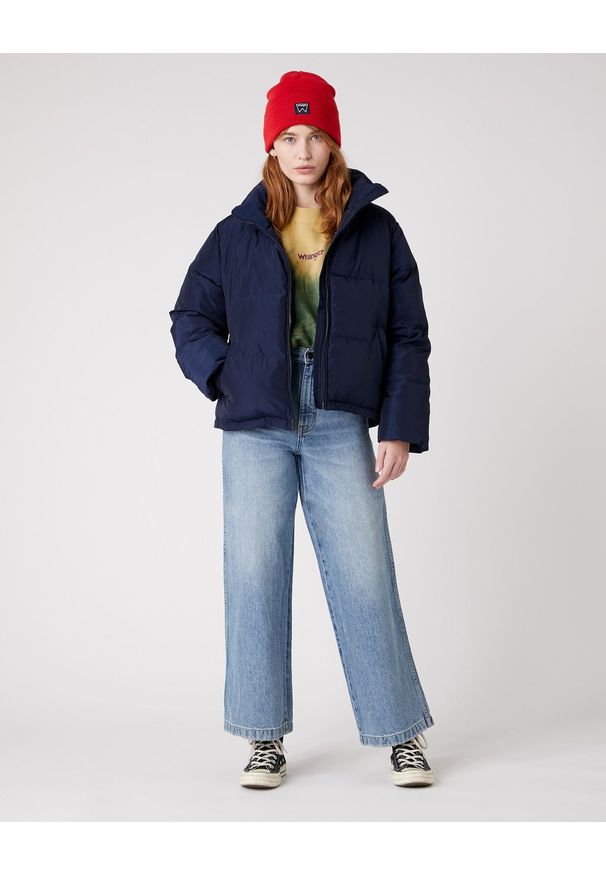 Wrangler - WRANGLER SHORT PUFFER DAMSKA KURTKA ZIMOWA NAVY W4Q3YJ114 112129194. Sezon: zima