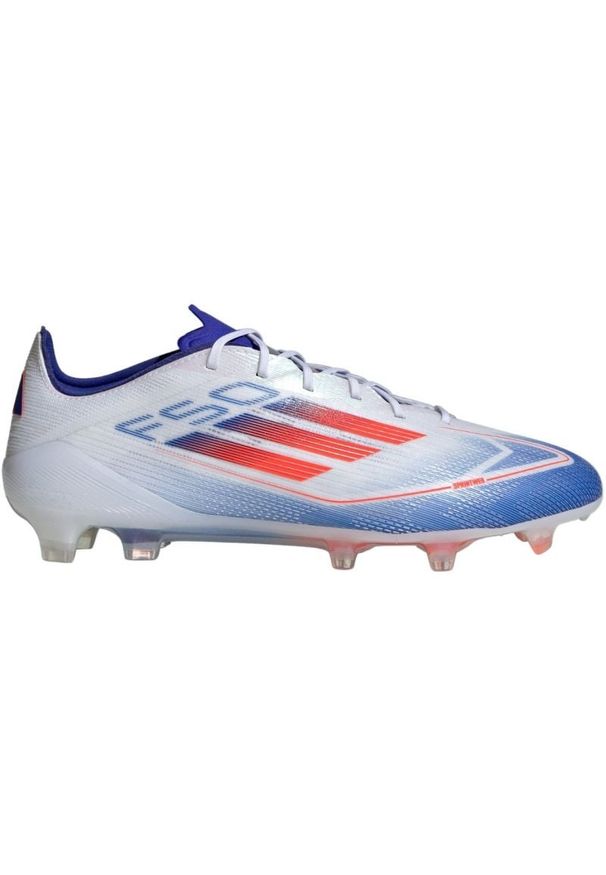 Adidas - Buty piłkarskie adidas F50 Elite Fg IF8818 białe. Zapięcie: sznurówki. Kolor: biały. Materiał: materiał. Szerokość cholewki: normalna. Sport: piłka nożna