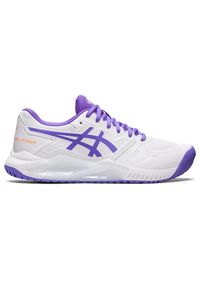 Damskie buty do tenisa Asics Gel-Challenger 13 Clay. Kolor: fioletowy, wielokolorowy, biały. Sport: tenis #1