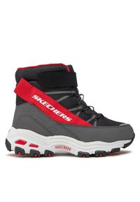 skechers - Skechers Kozaki D'Lites 660092L/BKRD Czarny. Kolor: czarny. Materiał: materiał