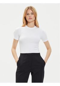 Calvin Klein T-Shirt K20K207322 Biały Slim Fit. Kolor: biały