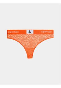 Calvin Klein Underwear Stringi 000QF7378E Pomarańczowy. Kolor: pomarańczowy. Materiał: syntetyk #3