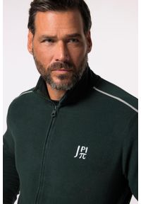 JAY-PI - Męska Kurtka polarowa z odblaskowymi elemetami fitness do roz. 7 XL. Kolekcja: plus size. Kolor: zielony. Materiał: poliester, materiał. Sport: fitness