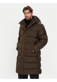 BOSS Płaszcz zimowy H-Cenuto 50540474 Brązowy Regular Fit. Kolor: brązowy. Materiał: syntetyk. Sezon: zima