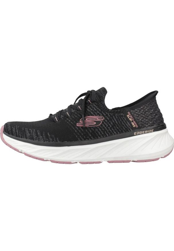 skechers - Kapcie SKECHERS SLIP-INS EDGERIDE Czarny. Kolor: czarny. Materiał: tkanina. Styl: sportowy
