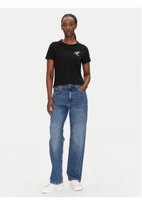BOSS T-Shirt C_Elogo_21 50540260 Czarny Slim Fit. Kolor: czarny. Materiał: bawełna #5