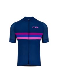 KEADA SPORTS - Damska koszulka rowerowa z krótkim rękawem - Sunset. Kolor: fioletowy. Długość rękawa: krótki rękaw. Długość: krótkie. Sport: kolarstwo