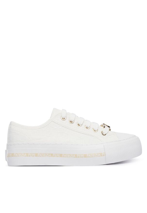 Patrizia Pepe Sneakersy PPJ372.27 Biały. Kolor: biały. Materiał: materiał