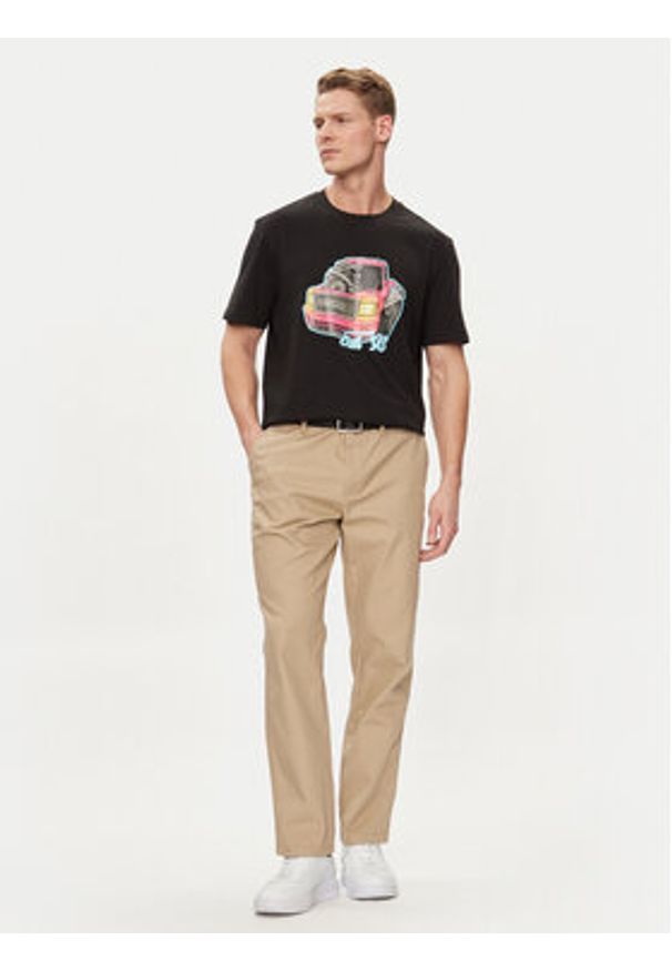 Hugo T-Shirt Damotoro 50514092 Czarny Relaxed Fit. Kolor: czarny. Materiał: bawełna