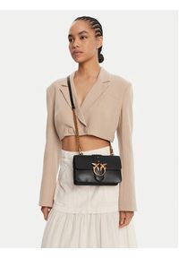 Pinko - PINKO Torebka Love One Mini ST.CL Al 25-26 PLTT 105856 A0F1 Czarny. Kolor: czarny. Materiał: skórzane #6