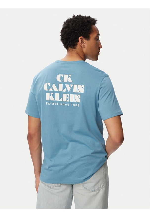 Calvin Klein Jeans T-Shirt Resort Graphic LV04RG802G Niebieski Regular Fit. Kolor: niebieski. Materiał: bawełna