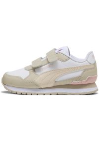 Buty sportowe dla dzieci Puma St Runner V4 L V Ps. Kolor: beżowy. Materiał: materiał, syntetyk. Sport: bieganie #1