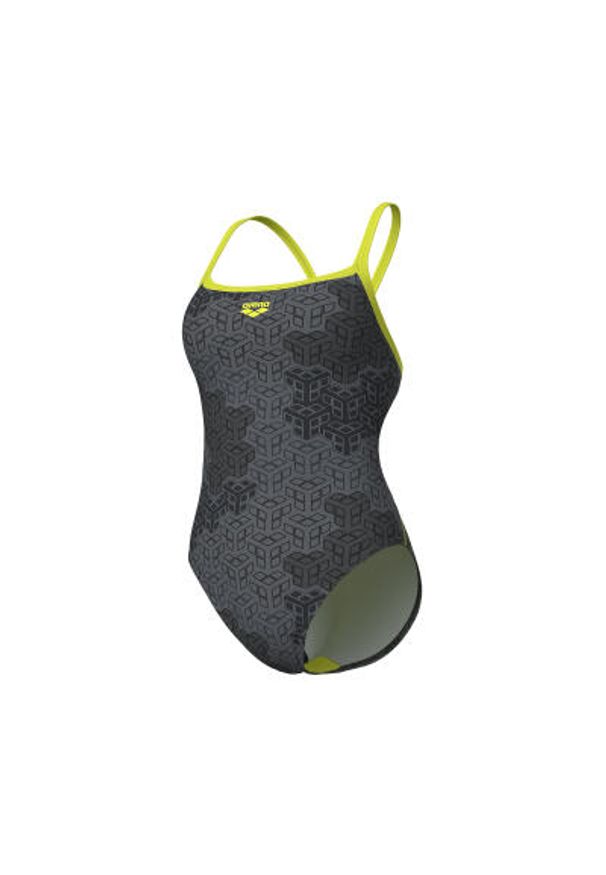 Strój kąpielowy damski jednoczęściowy sportowy na basen Arena Camo. Kolor: wielokolorowy, szary, zielony