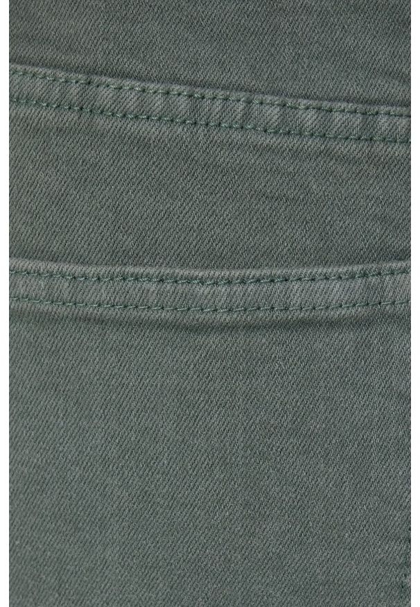 Vero Moda jeansy damskie high waist. Stan: podwyższony. Kolor: zielony