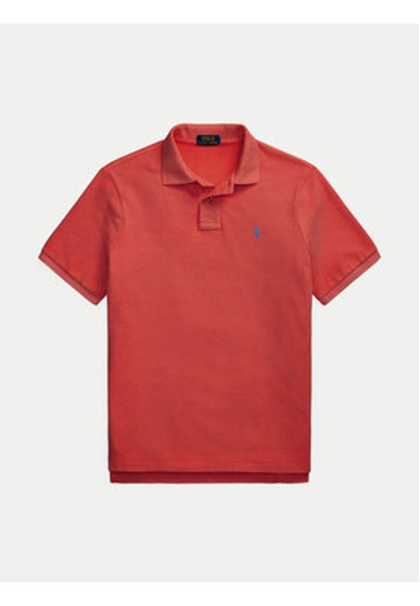 Polo Ralph Lauren Polo 710536856443 Czerwony Slim Fit. Typ kołnierza: polo. Kolor: czerwony. Materiał: bawełna