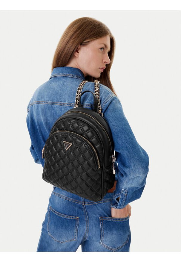 Guess Plecak 176297 Czarny. Kolor: czarny. Materiał: skóra