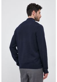 BOSS - Boss - Sweter z domieszką wełny. Okazja: na co dzień. Kolor: niebieski. Materiał: wełna. Długość rękawa: długi rękaw. Długość: krótkie. Styl: casual #5