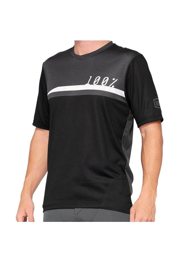 Koszulka rowerowa męska 100% Airmatic Jersey SS. Kolor: czarny. Materiał: jersey. Sport: kolarstwo
