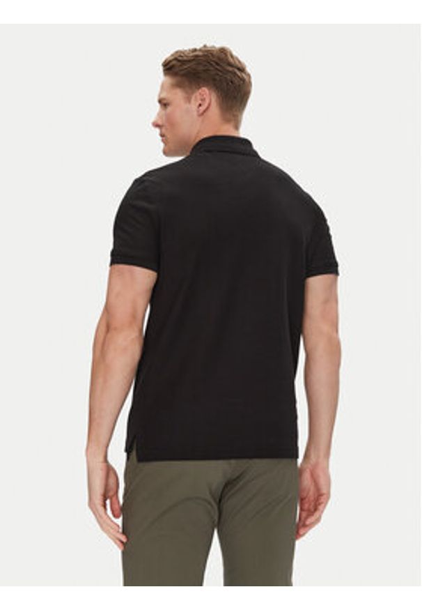 TOMMY HILFIGER - Tommy Hilfiger Polo MW0MW33167 Czarny Regular Fit. Typ kołnierza: polo. Kolor: czarny. Materiał: bawełna