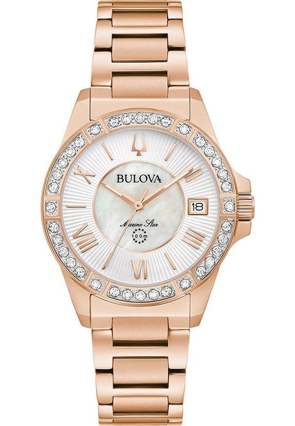 Zegarek Bulova Zegarek damski Bulova 98R295 różowe złoto. Kolor: złoty, wielokolorowy, różowy
