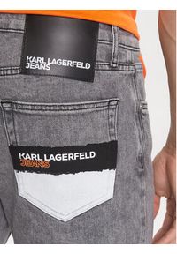 Karl Lagerfeld Jeans Jeansy Paint Logo 231D1101 Szary Slim Fit. Kolor: szary #5