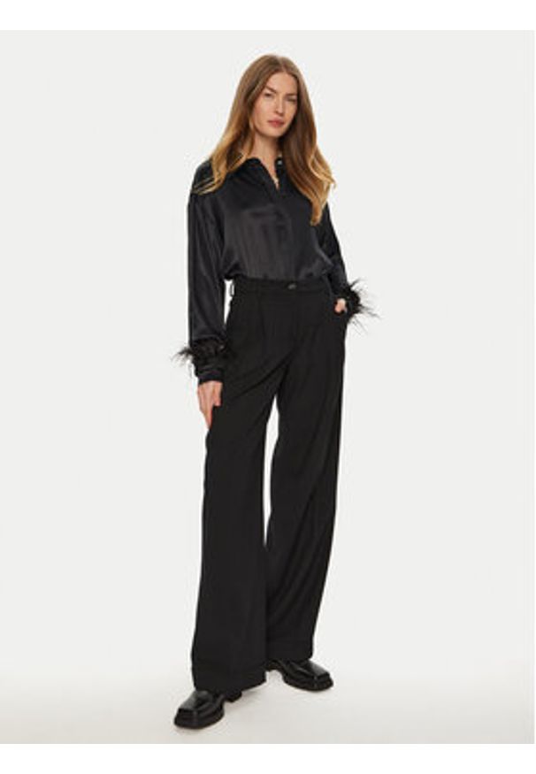 ACCESS FASHION Koszula 44-7044-198 Czarny Relaxed Fit. Kolor: czarny. Materiał: wiskoza