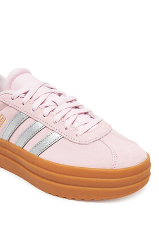 Adidas - adidas Sneakersy VL Court Bold Shoes Kids JQ4556 Różowy. Kolor: różowy. Materiał: skóra, zamsz