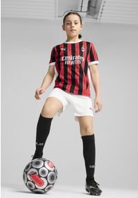 Puma - Młodzieżowa domowa koszulka AC Milan 24/25 PUMA For All Time Red Black. Kolor: czerwony, wielokolorowy, czarny. Sport: piłka nożna