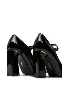 DKNY Czółenka Spruce K4423450 Czarny. Kolor: czarny. Materiał: lakier, skóra #5