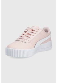 Puma buty dziecięce Carina L Jr 370677. kolor różowy. Nosek buta: okrągły. Zapięcie: sznurówki. Kolor: różowy. Materiał: guma. Obcas: na platformie #3
