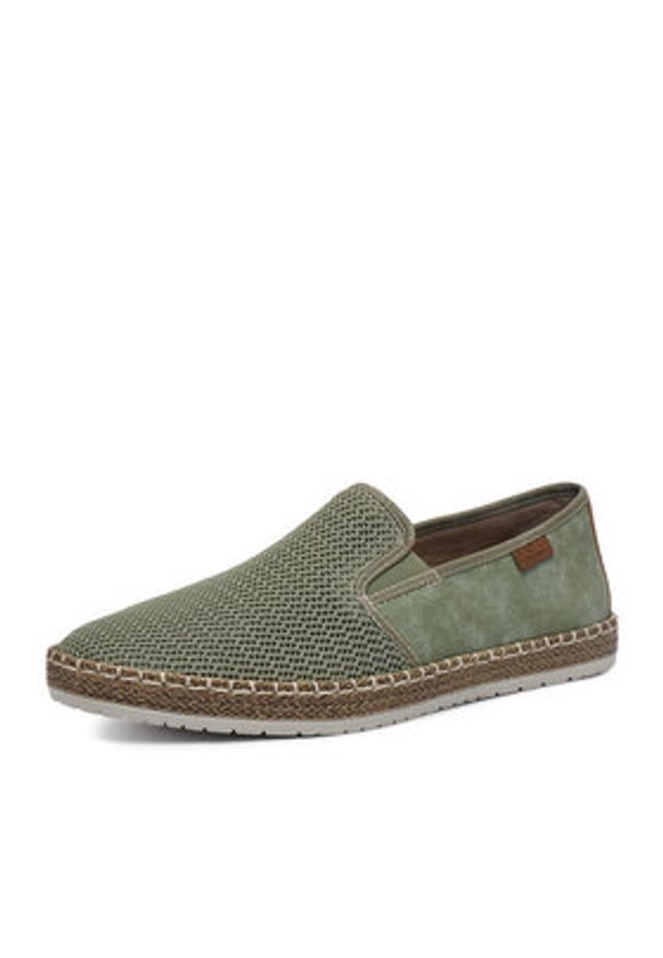 Rieker Espadryle CEO-B5265-52 Zielony jasny. Kolor: zielony. Materiał: materiał