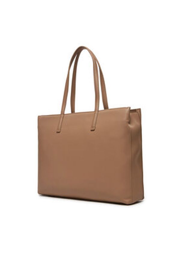 Calvin Klein Torebka Ck Must Medium Shopper_Mono K60K612774 Beżowy. Kolor: beżowy. Materiał: skórzane
