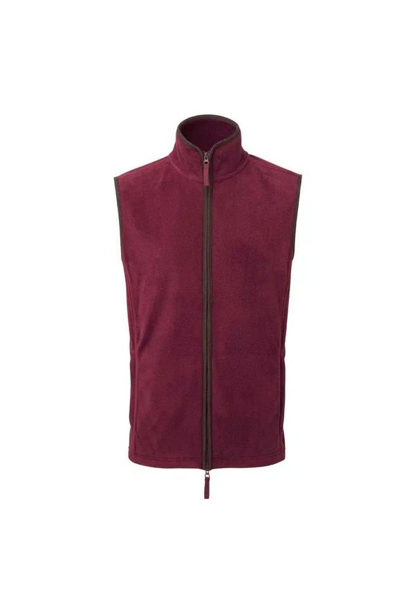 PREMIER - Bezrękawnik Męska Polar Artisan. Kolor: czerwony, wielokolorowy, brązowy. Materiał: polar. Długość rękawa: bez rękawów