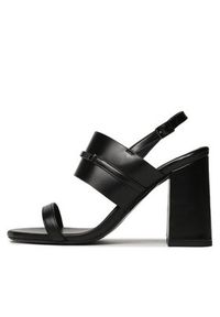 Calvin Klein Sandały Block Hl Sandal HW0HW01612 Czarny. Kolor: czarny. Materiał: skóra