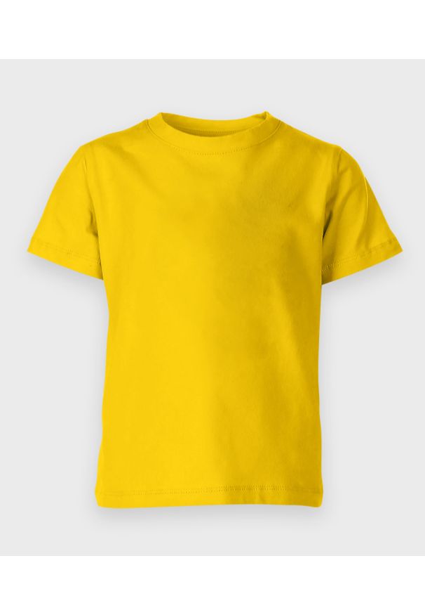 MegaKoszulki - Koszulka dziecięca (bez nadruku, gładka) - żółta. Kolor: żółty. Materiał: bawełna. Wzór: gładki