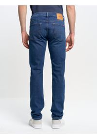 Big-Star - Spodnie jeans męskie dopasowane Terry 490. Okazja: na co dzień. Kolor: niebieski. Wzór: kolorowy. Styl: klasyczny, casual, elegancki #4