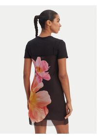 Desigual Sukienka dzianinowa 26SWVK20 Czarny Slim Fit. Kolor: czarny. Materiał: bawełna #3