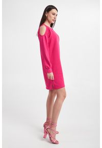 Liu Jo - Sukienka LIU JO. Materiał: jersey, bawełna. Wzór: aplikacja. Długość: mini